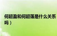 何超盈和何超莲是什么关系（何超盈和何超莲是同一个妈妈吗）