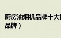 厨房油烟机品牌十大排名（万和油烟机是几线品牌）