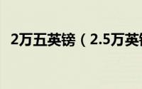 2万五英镑（2.5万英镑等于人名币多少元）