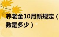 养老金10月新规定（10月08日养老金缴费基数是多少）