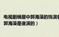 电视剧蜗居中郭海藻的饰演者是哪位女星（10月08日蜗居里郭海藻是谁演的）