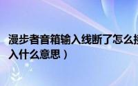 漫步者音箱输入线断了怎么接（10月09日漫步者音响线路输入什么意思）