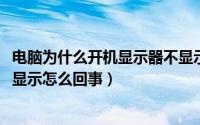 电脑为什么开机显示器不显示（10月09日电脑开机显示器不显示怎么回事）