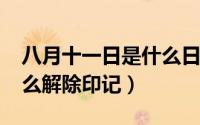 八月十一日是什么日子（10月10日胡八一怎么解除印记）