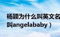 杨颖为什么叫英文名（10月10日杨颖为什么叫angelababy）