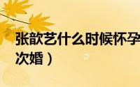 张歆艺什么时候怀孕（10月10日张歆艺结几次婚）