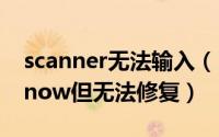 scanner无法输入（10月08日电脑输入scannow但无法修复）