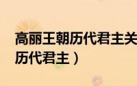 高丽王朝历代君主关系（10月11日高丽王朝历代君主）
