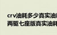 crv油耗多少真实油耗（10月11日本田CRV两驱七座版真实油耗）