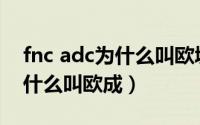 fnc adc为什么叫欧城（10月11日fncadc为什么叫欧成）
