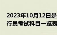 2023年10月12日是什么日子（10月12日飞行员考试科目一览表）