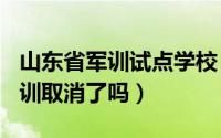 山东省军训试点学校（10月12日2022山东军训取消了吗）