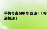 手机号查询单号 圆通（10月13日输入手机号码查询快递圆通快递）