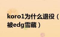 koro1为什么退役（10月08日koro1为什么被edg雪藏）