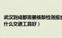 武汉到成都需要核酸检测报告吗（10月13日从武汉去成都用什么交通工具好）