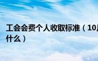 工会会费个人收取标准（10月13日工会会费个人缴纳标准是什么）