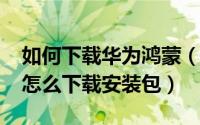 如何下载华为鸿蒙（10月14日华为鸿蒙系统怎么下载安装包）