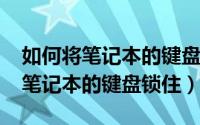 如何将笔记本的键盘锁住（10月14日怎么把笔记本的键盘锁住）