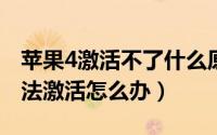 苹果4激活不了什么原因（10月14日苹果4无法激活怎么办）