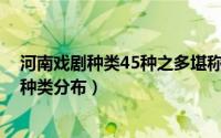 河南戏剧种类45种之多堪称戏曲之乡（10月14日河南戏剧种类分布）