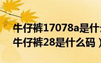 牛仔裤17078a是什么意思（10月17日女士牛仔裤28是什么码）