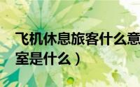 飞机休息旅客什么意思（10月18日飞机休息室是什么）