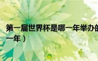 第一届世界杯是哪一年举办的（10月18日第一届世界杯是哪一年）