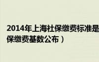 2014年上海社保缴费标准是多少（10月20日2014年上海社保缴费基数公布）