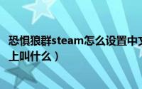 恐惧狼群steam怎么设置中文（10月25日恐惧狼群在steam上叫什么）