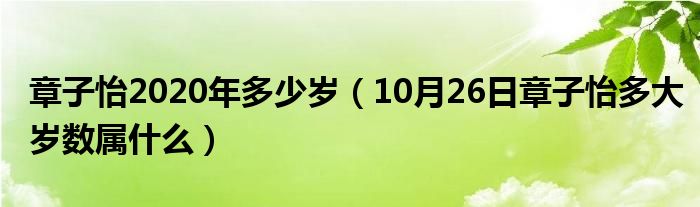 章子怡2020年多少岁（10月26日章子怡多大岁数属什么）