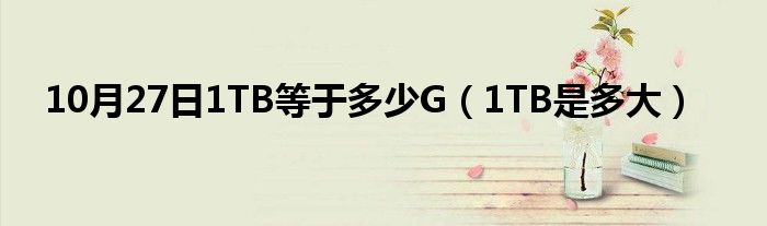 10月27日1TB等于多少G（1TB是多大）