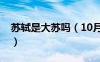 苏轼是大苏吗（10月08日为什么叫苏轼大苏）