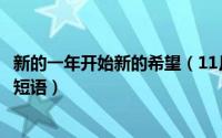 新的一年开始新的希望（11月02日新的一年开启新的希望简短语）
