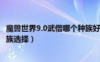 魔兽世界9.0武僧哪个种族好（11月02日魔兽世界9.2武僧种族选择）