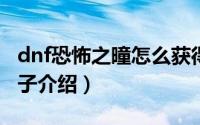 dnf恐怖之曈怎么获得（11月02日dnf恐怖双子介绍）