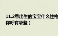 11.2号出生的宝宝什么性格好不好（11月02日孩子他爸的称呼有哪些）