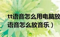 tt语音怎么用电脑放歌（11月02日电脑版tt语音怎么放音乐）