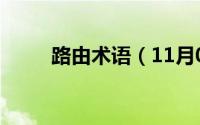 路由术语（11月03日路由的作用）