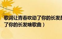 歌词让青春吹动了你的长发是什么歌（10月08日让青春吹动了你的长发啥歌曲）