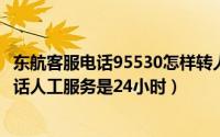 东航客服电话95530怎样转人工客服（10月08日东航客服电话人工服务是24小时）