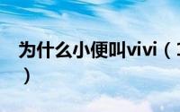 为什么小便叫vivi（11月04日尿为什么念sui）