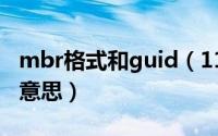 mbr格式和guid（11月04日mbr格式是什么意思）