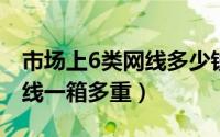 市场上6类网线多少钱1米（11月04日六类网线一箱多重）