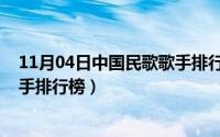 11月04日中国民歌歌手排行榜视频（11月04日中国民歌歌手排行榜）