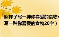 照样子写一种你喜爱的食物小练笔100字（11月06日照样子写一种你喜爱的食物20字）