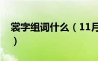 裳字组词什么（11月06日裳怎么组词两个字）