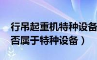 行吊起重机特种设备规定（11月06日行吊是否属于特种设备）