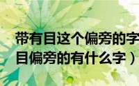 带有目这个偏旁的字有哪些（11月07日带有目偏旁的有什么字）