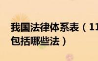 我国法律体系表（11月07日我国的法律体系包括哪些法）