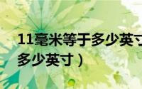 11毫米等于多少英寸（11月06日1mm等于多少英寸）